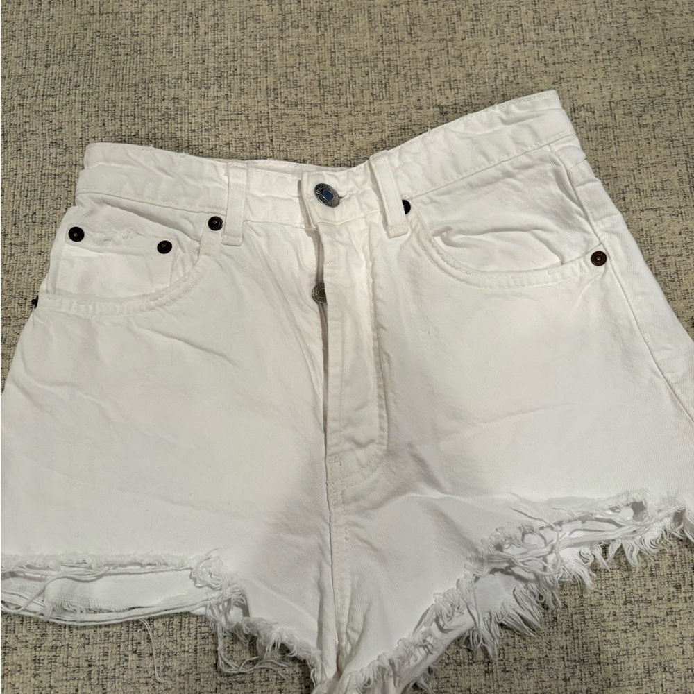 Zara Crisp White Trousers